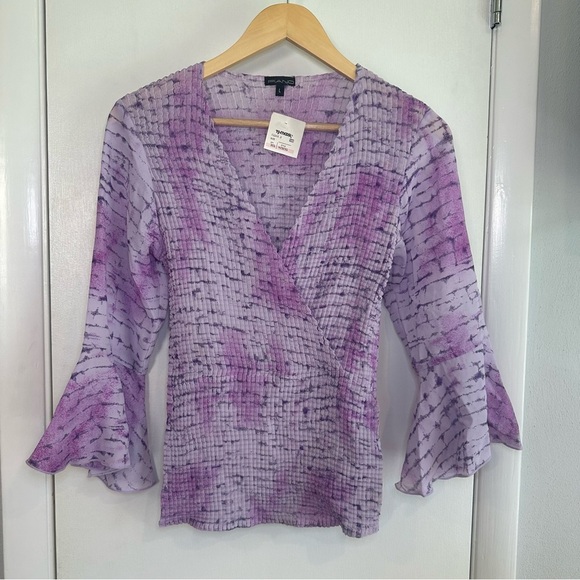 Piano Y2K Fitted Fairy Blouse. NWT. Size: Large. Color: Purple. - Picture 1 of 6